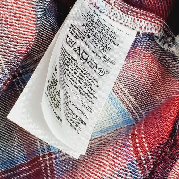 Gap Kids Girls Plaid Tunic Top, XXL, EUC - Picture 7 of 7